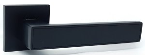 Ручка дверная KEDR R21-810 MBP/BL (чёрный матовый/чёрная вставка)